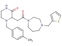 4-(4-methylbenzyl)-3-{2-oxo-2-[4-(2-thienylmethyl)-1,4-diazepan-1-yl]ethyl}-2-piperazinone