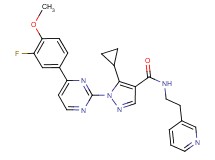 5-cyclopropyl-1-[4-(3-fluoro-4-methoxyphenyl)-2-pyrimidinyl]-N-[2-(3-pyridinyl)ethyl]-1H-pyrazole-4-carboxamide