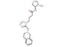 4-[5-(3,4-dihydroisoquinolin-2(1H)-ylmethyl)-1H-tetrazol-1-yl]-N-[(3S*,4R*)-4-hydroxytetrahydrofuran-3-yl]butanamide