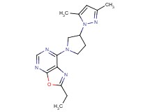7-[3-(3,5-dimethyl-1H-pyrazol-1-yl)-1-pyrrolidinyl]-2-ethyl[1,3]oxazolo[5,4-d]pyrimidine