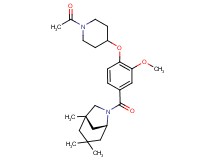 (1S*,5R*)-6-{4-[(1-acetyl-4-piperidinyl)oxy]-3-methoxybenzoyl}-1,3,3-trimethyl-6-azabicyclo[3.2.1]octane