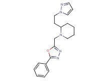 1-[(5-phenyl-1,3,4-oxadiazol-2-yl)methyl]-2-[2-(1H-pyrazol-1-yl)ethyl]piperidine