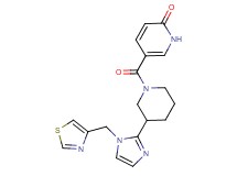 5-({3-[1-(1,3-thiazol-4-ylmethyl)-1H-imidazol-2-yl]-1-piperidinyl}carbonyl)-2(1H)-pyridinone