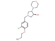 (3S*,4S*)-1-(3-chloro-4-propoxybenzyl)-4-morpholin-4-ylpyrrolidin-3-ol