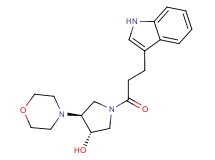 (3S*,4S*)-1-[3-(1H-indol-3-yl)propanoyl]-4-(4-morpholinyl)-3-pyrrolidinol