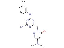 2-({4-amino-6-[(3-methylphenyl)amino]-1,3,5-triazin-2-yl}methyl)-5-(dimethylamino)pyridazin-3(2H)-one
