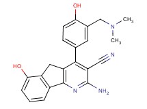 2-amino-4-{3-[(dimethylamino)methyl]-4-hydroxyphenyl}-6-hydroxy-5H-indeno[1,2-b]pyridine-3-carbonitrile