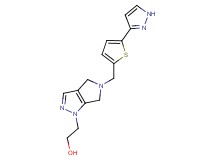 2-[5-{[5-(1H-pyrazol-3-yl)-2-thienyl]methyl}-5,6-dihydropyrrolo[3,4-c]pyrazol-1(4H)-yl]ethanol