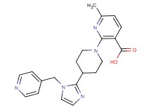 6-methyl-2-{4-[1-(pyridin-4-ylmethyl)-1H-imidazol-2-yl]piperidin-1-yl}nicotinic acid
