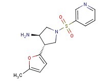 (3R*,4S*)-4-(5-methyl-2-furyl)-1-(pyridin-3-ylsulfonyl)pyrrolidin-3-amine