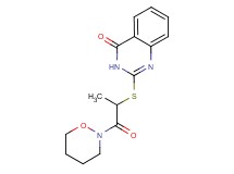2-{[1-methyl-2-(1,2-oxazinan-2-yl)-2-oxoethyl]thio}-4(3H)-quinazolinone