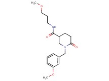 1-(3-methoxybenzyl)-N-(3-methoxypropyl)-6-oxo-3-piperidinecarboxamide