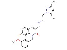 3-({[2-(3,5-dimethyl-1H-pyrazol-1-yl)ethyl]amino}methyl)-7-fluoro-1-(3-methoxybenzyl)-2(1H)-quinolinone