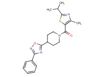 1-[(2-isopropyl-4-methyl-1,3-thiazol-5-yl)carbonyl]-4-(3-phenyl-1,2,4-oxadiazol-5-yl)piperidine