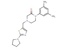 1-(3,5-dimethylphenyl)-4-{[2-(1-pyrrolidinyl)-1,3-thiazol-5-yl]methyl}-2-piperazinone