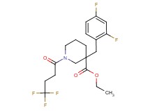 ethyl 3-(2,4-difluorobenzyl)-1-(4,4,4-trifluorobutanoyl)-3-piperidinecarboxylate