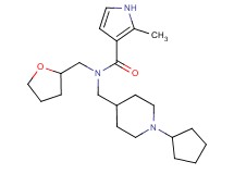 N-[(1-cyclopentylpiperidin-4-yl)methyl]-2-methyl-N-(tetrahydrofuran-2-ylmethyl)-1H-pyrrole-3-carboxamide