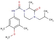 4-isobutyl-N-(4-methoxy-3,5-dimethylphenyl)-2-methyl-3-oxopiperazine-1-carboxamide
