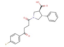 (3S*,4R*)-1-[4-(4-fluorophenyl)-4-oxobutanoyl]-4-phenylpyrrolidine-3-carboxylic acid