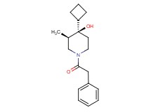 (3R*,4R*)-4-cyclobutyl-3-methyl-1-(phenylacetyl)-4-piperidinol