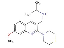 N-{[7-methoxy-2-(4-thiomorpholinyl)-3-quinolinyl]methyl}-2-propanamine