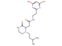 N-[2-(4,6-dihydroxy-2-pyrimidinyl)ethyl]-2-[1-(3-methylbutyl)-3-oxo-2-piperazinyl]acetamide