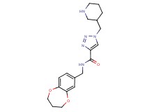 N-(3,4-dihydro-2H-1,5-benzodioxepin-7-ylmethyl)-1-(piperidin-3-ylmethyl)-1H-1,2,3-triazole-4-carboxamide