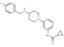 N-(3-{4-[(4-fluorobenzyl)amino]-1-piperidinyl}phenyl)cyclopropanecarboxamide