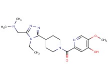 2-[(4-{5-[(dimethylamino)methyl]-4-ethyl-4H-1,2,4-triazol-3-yl}-1-piperidinyl)carbonyl]-5-methoxy-4-pyridinol