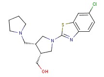[(3R*,4R*)-1-(6-chloro-1,3-benzothiazol-2-yl)-4-(pyrrolidin-1-ylmethyl)pyrrolidin-3-yl]methanol