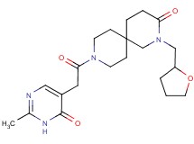 9-[(2-methyl-6-oxo-1,6-dihydropyrimidin-5-yl)acetyl]-2-(tetrahydrofuran-2-ylmethyl)-2,9-diazaspiro[5.5]undecan-3-one