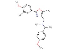 N-{[2-(4-methoxy-3-methylphenyl)-5-methyl-1,3-oxazol-4-yl]methyl}-1-(4-methoxyphenyl)-N-methylethanamine