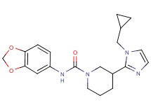 N-1,3-benzodioxol-5-yl-3-[1-(cyclopropylmethyl)-1H-imidazol-2-yl]-1-piperidinecarboxamide
