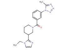 3-(1-ethyl-1H-imidazol-2-yl)-1-[3-(5-methyl-1H-tetrazol-1-yl)benzoyl]piperidine