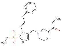 1-(1-{[2-(ethylsulfonyl)-1-(3-phenylpropyl)-1H-imidazol-5-yl]methyl}-3-piperidinyl)-1-propanone