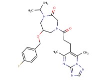 4-[3-(5,7-dimethyl[1,2,4]triazolo[1,5-a]pyrimidin-6-yl)propanoyl]-6-[(4-fluorobenzyl)oxy]-1-isopropyl-1,4-diazepan-2-one