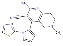 2-amino-6-methyl-4-[1-(1,3-thiazol-2-yl)-1H-pyrrol-2-yl]-5,6,7,8-tetrahydro-1,6-naphthyridine-3-carbonitrile