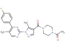 2-{4-[(4-acetyl-1-piperazinyl)carbonyl]-5-methyl-1H-pyrazol-1-yl}-4-(4-fluorophenyl)-5-methylpyrimidine