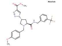 methyl 1-[(3R,5S)-1-(4-methoxybenzyl)-5-({[3-(trifluoromethyl)benzyl]amino}carbonyl)-3-pyrrolidinyl]-1H-1,2,3-triazole-4-carboxylate
