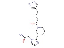2-(2-{1-[4-(1H-pyrazol-4-yl)butanoyl]-3-piperidinyl}-1H-imidazol-1-yl)acetamide
