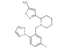 1-[5-fluoro-2-(1H-pyrazol-1-yl)benzyl]-2-(5-methylisoxazol-3-yl)piperidine