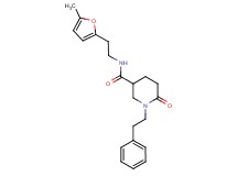 N-[2-(5-methyl-2-furyl)ethyl]-6-oxo-1-(2-phenylethyl)-3-piperidinecarboxamide