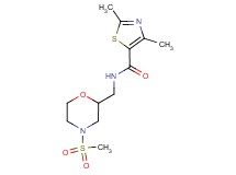 2,4-dimethyl-N-{[4-(methylsulfonyl)morpholin-2-yl]methyl}-1,3-thiazole-5-carboxamide