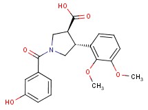 (3S*,4R*)-4-(2,3-dimethoxyphenyl)-1-(3-hydroxybenzoyl)pyrrolidine-3-carboxylic acid