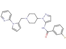 3-fluoro-N-[1-(1-{[1-(2-pyridinyl)-1H-pyrrol-2-yl]methyl}-4-piperidinyl)-1H-pyrazol-5-yl]benzamide