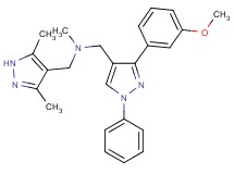 1-(3,5-dimethyl-1H-pyrazol-4-yl)-N-{[3-(3-methoxyphenyl)-1-phenyl-1H-pyrazol-4-yl]methyl}-N-methylmethanamine