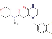 2-[1-(3,4-difluorobenzyl)-3-oxo-2-piperazinyl]-N-methyl-N-(tetrahydro-2H-pyran-4-yl)acetamide