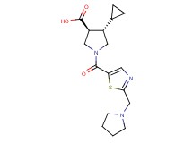 (3S*,4S*)-4-cyclopropyl-1-{[2-(1-pyrrolidinylmethyl)-1,3-thiazol-5-yl]carbonyl}-3-pyrrolidinecarboxylic acid