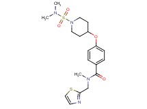 4-({1-[(dimethylamino)sulfonyl]-4-piperidinyl}oxy)-N-methyl-N-(1,3-thiazol-2-ylmethyl)benzamide