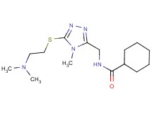 N-[(5-{[2-(dimethylamino)ethyl]thio}-4-methyl-4H-1,2,4-triazol-3-yl)methyl]cyclohexanecarboxamide